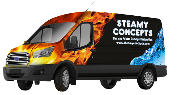 Water Damage and Mold Remediation Removal Van in Peoria